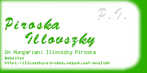 piroska illovszky business card